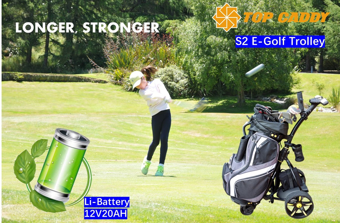 TopCaddy S2 Electric Golf Buggy Lithium Battery(36 Holes)